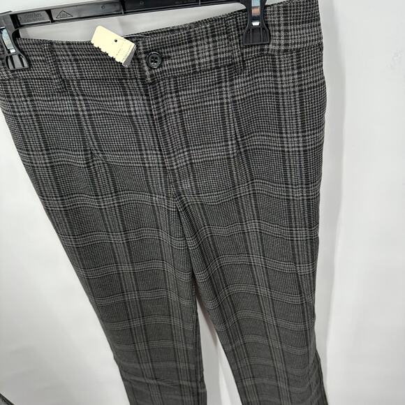 SANCTUARY NWT Evereve Chcarcoal Plaid Soho Trouser Pant // 26 - Picture 8 of 11